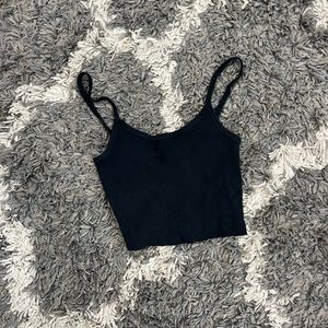 John Galt cropped black tank! Super good for layering and a good staple basic!